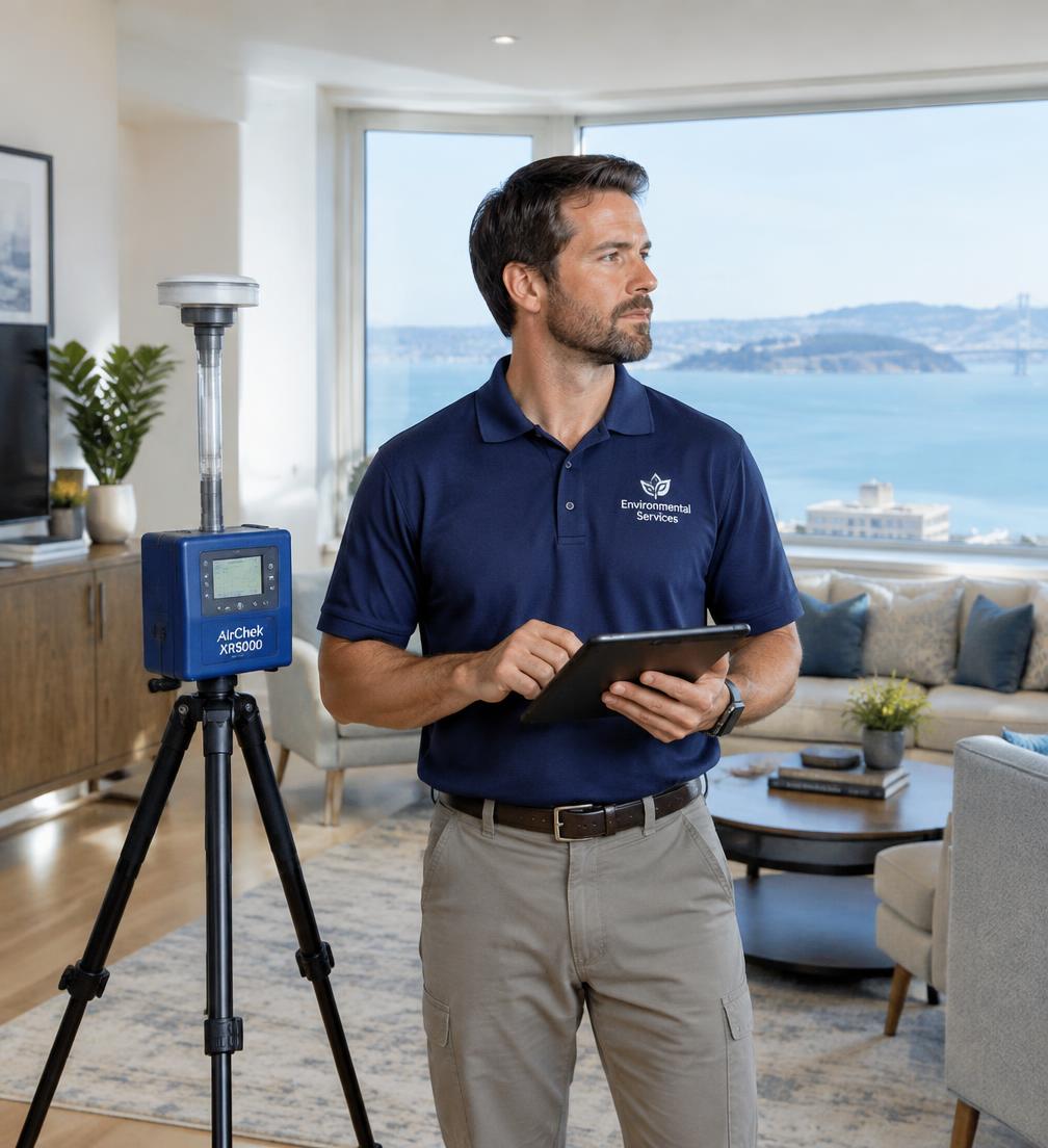 AirCare 365 inspector with air sampling equipment